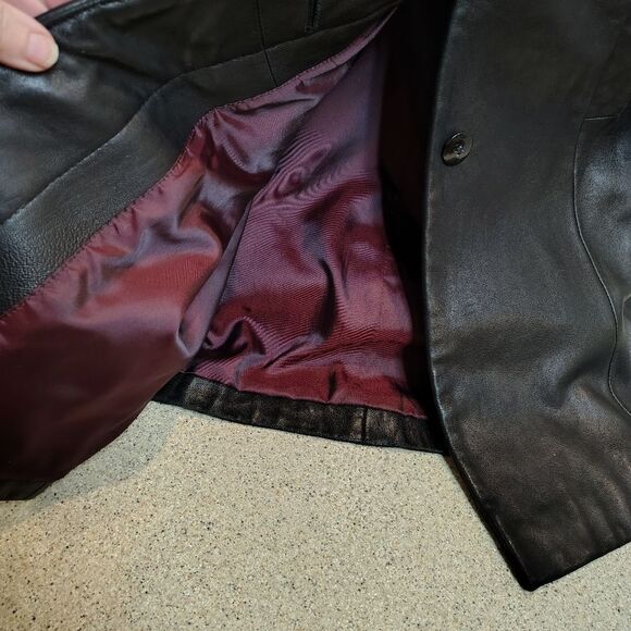 Liz Claiborne Driving Coat Leather Size Small - Picture 2 of 9